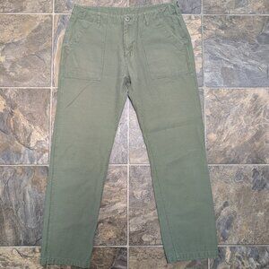 Military-style Olive Green Camp Pants Size 33